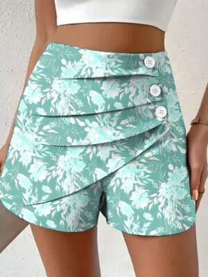 Streetwear Regular Fit Plain High Waist Micro-elastic Chino Shorts - Image 25