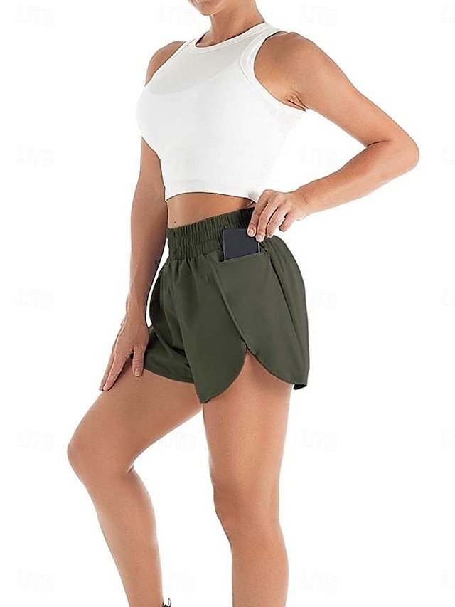 Streetwear Regular Fit Plain High Waist Short Chinos - Image 3