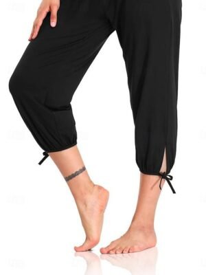 Streetwear Regular Fit Plain High Waist Ankle-Length Chinos - Image 3