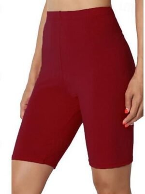 Streetwear Regular Fit Plain High Waist Knee Length Shorts - Image 5