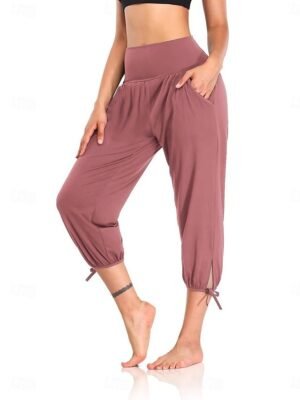 Streetwear Regular Fit Plain High Waist Ankle-Length Chinos - Image 6