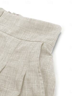 Streetwear Regular Fit Plain High Waist Pocket Shorts - Image 8