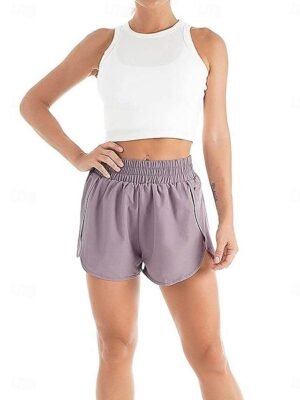 Streetwear Regular Fit Plain High Waist Short Chinos - Image 9