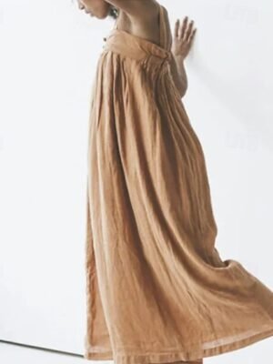 Streetwear Regular Fit Solid Square Neck Sleeveless Summer Jumpsuit - Image 3