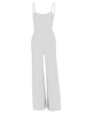 Streetwear Regular Fit Solid U Neck Sleeveless Split High Waist Jumpsuit - Image 23