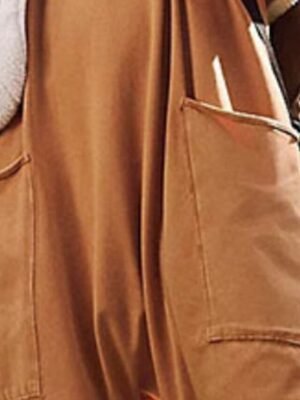 Streetwear Regular Fit Solid V Neck Sleeveless Overall - Image 8