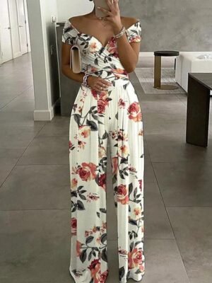 Streetwear Regular Solid Off Shoulder Sleeveless Summer Jumpsuit - Image 6