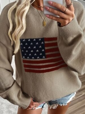 Streetwear Regular Striped Crew Neck Long Sleeve Knit Sweater - Image 14