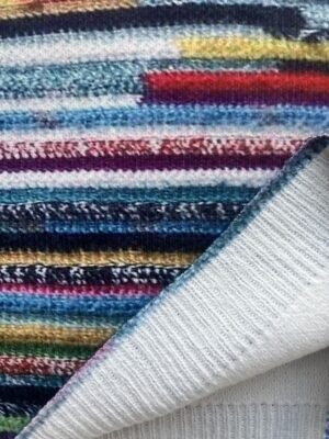 Streetwear Regular Striped Crew Neck Long Sleeve Knit Top - Image 3