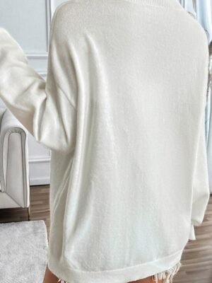 Streetwear Regular Striped Crew Neck Long Sleeve Knit Sweater - Image 6