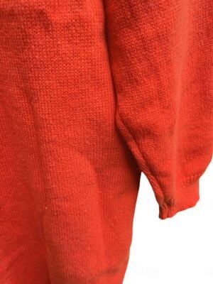 Stylish Basic Regular Pure Colour V Neck Long Sleeve Sweater Dress - Image 5