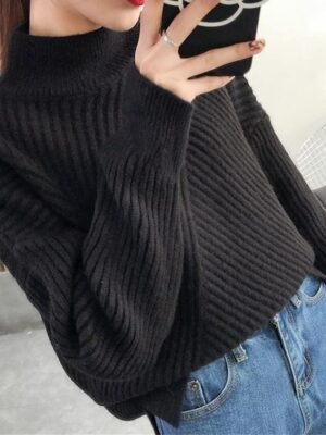 Stylish Casual Regular Fit Solid Stand Collar Long Sleeve Pullover - Image 5