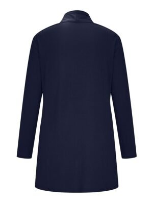 Stylish Casual Solid Open Front Long Sleeve Cardigan - Image 24