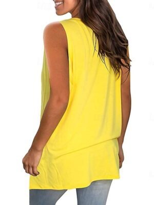 Stylish Casual Solid V Neck Sleeveless Regular Camisole Top - Image 11