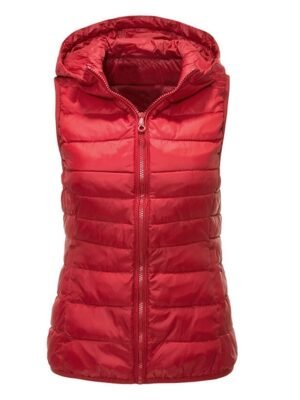 Stylish Cotton-Padded Sleeveless Outdoor Black Vest - Image 2