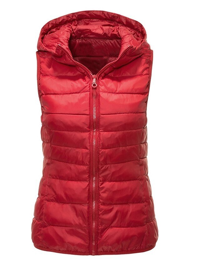 Stylish Cotton-Padded Sleeveless Outdoor Black Vest - Image 2