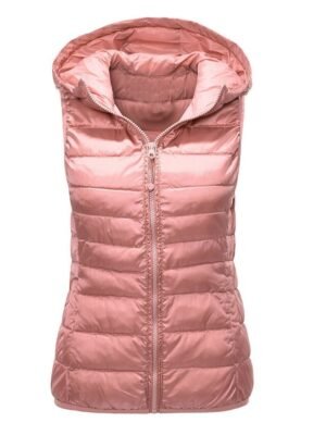 Stylish Cotton-Padded Sleeveless Outdoor Black Vest - Image 6