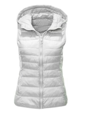 Stylish Cotton-Padded Sleeveless Outdoor Black Vest - Image 7