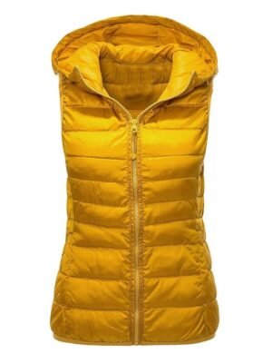 Stylish Cotton-Padded Sleeveless Outdoor Black Vest - Image 9