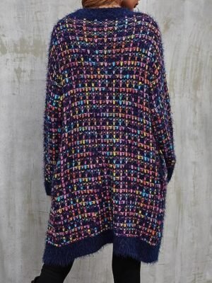 Stylish Loose Gradient Open Front Long Sleeve Long Cardigan - Image 3