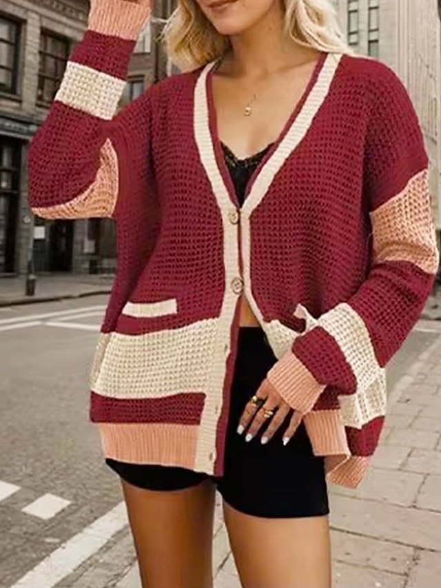 Stylish Loose Solid Open Front Long Sleeve Long Cardigan - Image 1