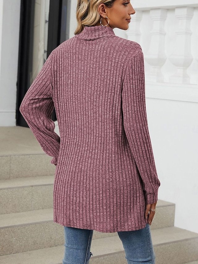 Stylish Modern Loose Black Long Sleeve Blouse - Image 2