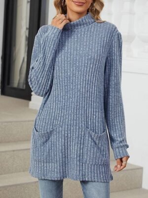 Stylish Modern Loose Black Long Sleeve Blouse - Image 6