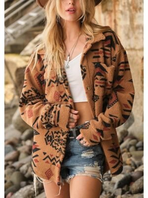 Stylish Modern Regular Shirt Collar Long Sleeve Blouse - Image 1