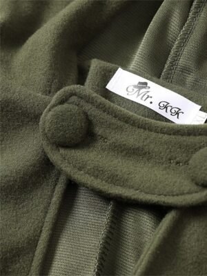 Stylish Oversize Classic 3/4 Length Sleeve Long Winter Cloak - Image 21
