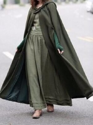 Stylish Oversize Classic 3/4 Length Sleeve Long Winter Cloak - Image 3