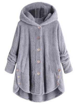 Stylish Oversize Leopard Long Sleeve Teddy Coat - Image 7