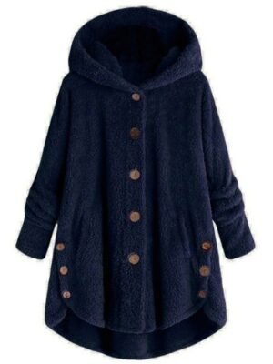 Stylish Oversize Leopard Long Sleeve Teddy Coat - Image 8