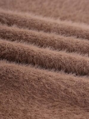 Stylish Oversized Fuzzy Crew Neck Long Sleeve Regular Knit Jumper - Image 9