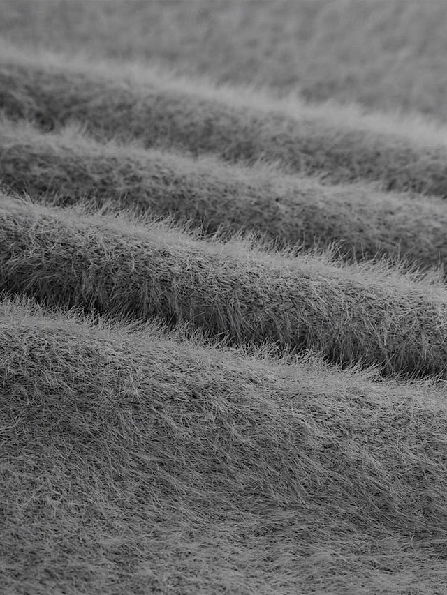 Stylish Oversized Solid Crew Neck Long Sleeve Knit Jumper - Image 2