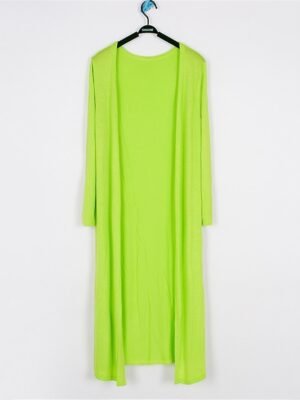 Stylish Oversized Solid Ribbed Open Front Long Sleeve Cardigan - Image 7