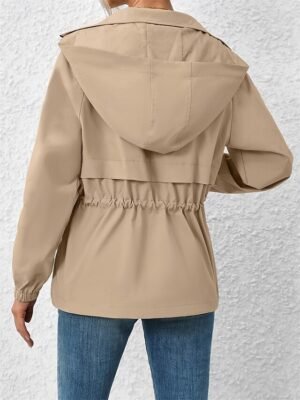Stylish Regular Fit Plain Full Zip Long Sleeve Jacket - Image 13