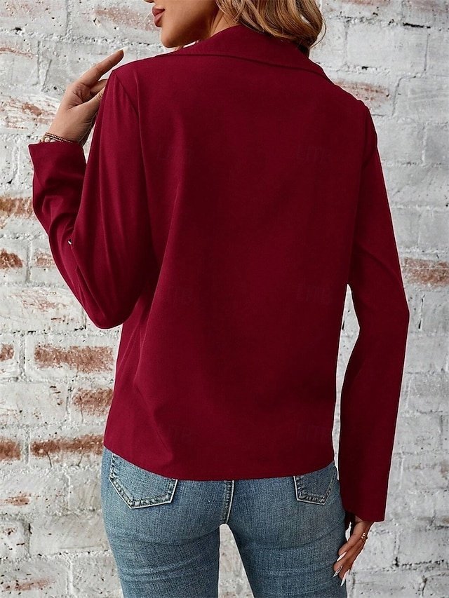 Stylish Regular Fit Plain Full Zip Long Sleeve Short Winter Jacket - Image 2