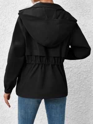 Stylish Regular Fit Plain Full Zip Long Sleeve Jacket - Image 9