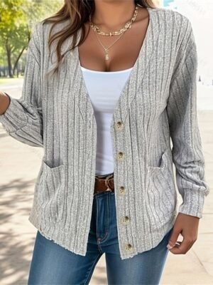 Stylish Regular Fit Plain Long Sleeve Short Jacket - Image 2