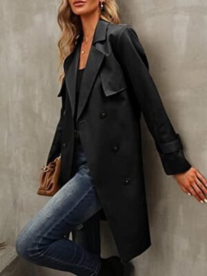 Stylish Regular Fit Plain Long Sleeve Thermal Coat - Image 1