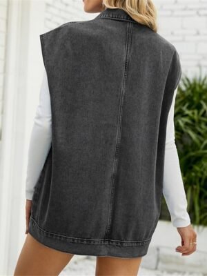 Stylish Regular Fit Plain Sleeveless Vest - Image 7