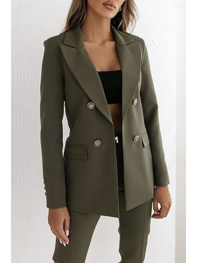 Stylish Regular Fit Solid Colour Long Sleeve Winter Blazer - Image 1