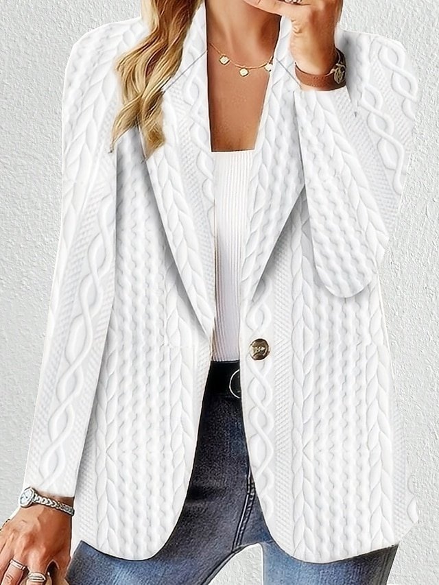 Stylish Regular Fit Solid Colour Long Sleeve Casual Jacket - Image 1
