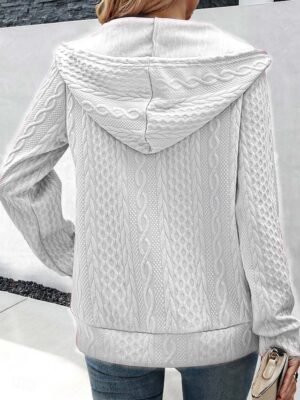 Stylish Regular Fit Solid Colour Long Sleeve Jacket - Image 2