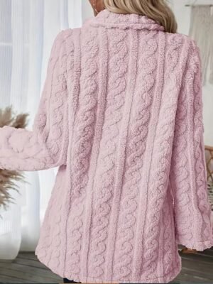 Stylish Regular Fit Solid Colour Long Sleeve Casual Jacket - Image 2