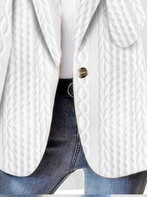 Stylish Regular Fit Solid Colour Long Sleeve Casual Jacket - Image 3