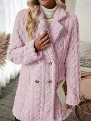 Stylish Regular Fit Solid Colour Long Sleeve Casual Jacket - Image 4