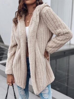 Stylish Regular Fit Solid Long Sleeve Regular Length Jacket - Image 3
