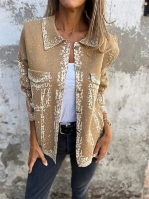 Stylish Regular Fit Solid Long Sleeve Thermal Denim Jacket - Image 5