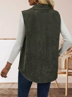 Stylish Regular Fit Solid Sleeveless Outdoor Vest - Image 2